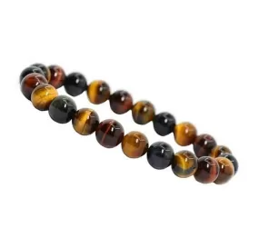 10mm Natural Tiger's Eye Bead Bracelet