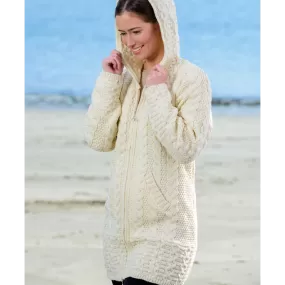 Aran Zip Cardigan with Hood [3 Colors]