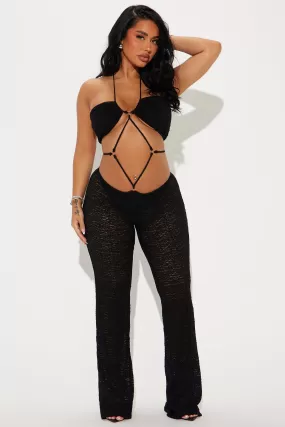 Beach And Bikinis Lace Jumpsuit - Black