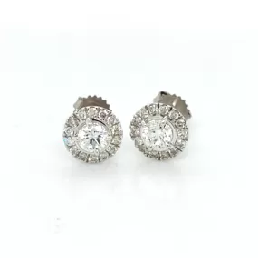 Diamond Halo Earrings