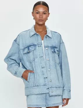 Dries Boyfriend Denim Trucker Jacket, Nimes