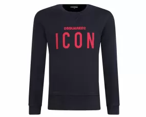 Dsquared2 Junior's D2S248U Icon Crew Neck Sweatshirt Blue