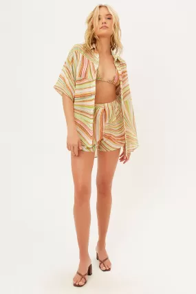 Fifi Sustainable Button Up Shirt - Disco Yellow