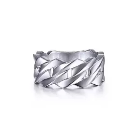 Gabriel & Co. Chain Link Contemporary Collection Band in Sterling Silver