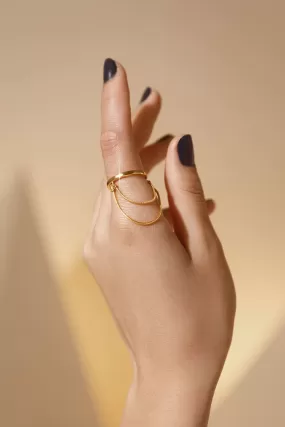 Gold chain ring