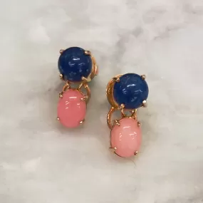 Lapiz Lazuli & Pink Opal Separates Earrings