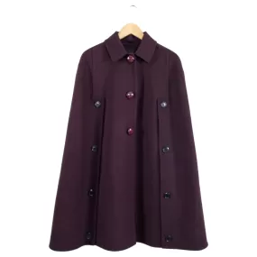 Louis Vuitton Plum Wool Cape - FR38 (S / 4 / 6)