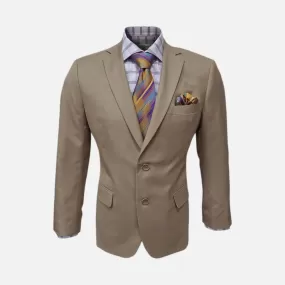 Mens 100% Wool Suit | Camel