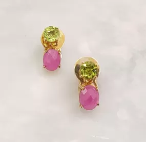 Peridot & Ruby Separates Earrings