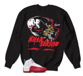 Retro 12 Cherry Sweater - Killa Season - Black