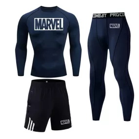 Tracksuit Marvel Mens Sport Running Gym Jogging Suit