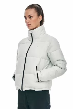 Womens Crisp Mint Box Puffer Jacket