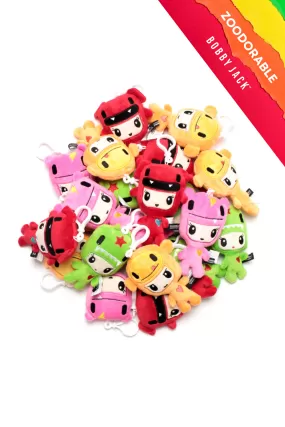 Zoodorable Back Pack Clip Plush Doll Mixed (20 Pack) - 5in